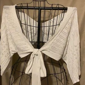 Cache white sparkly dress cover